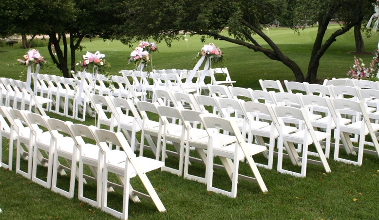 White Resin Folding Chair - Luxe Event Rental